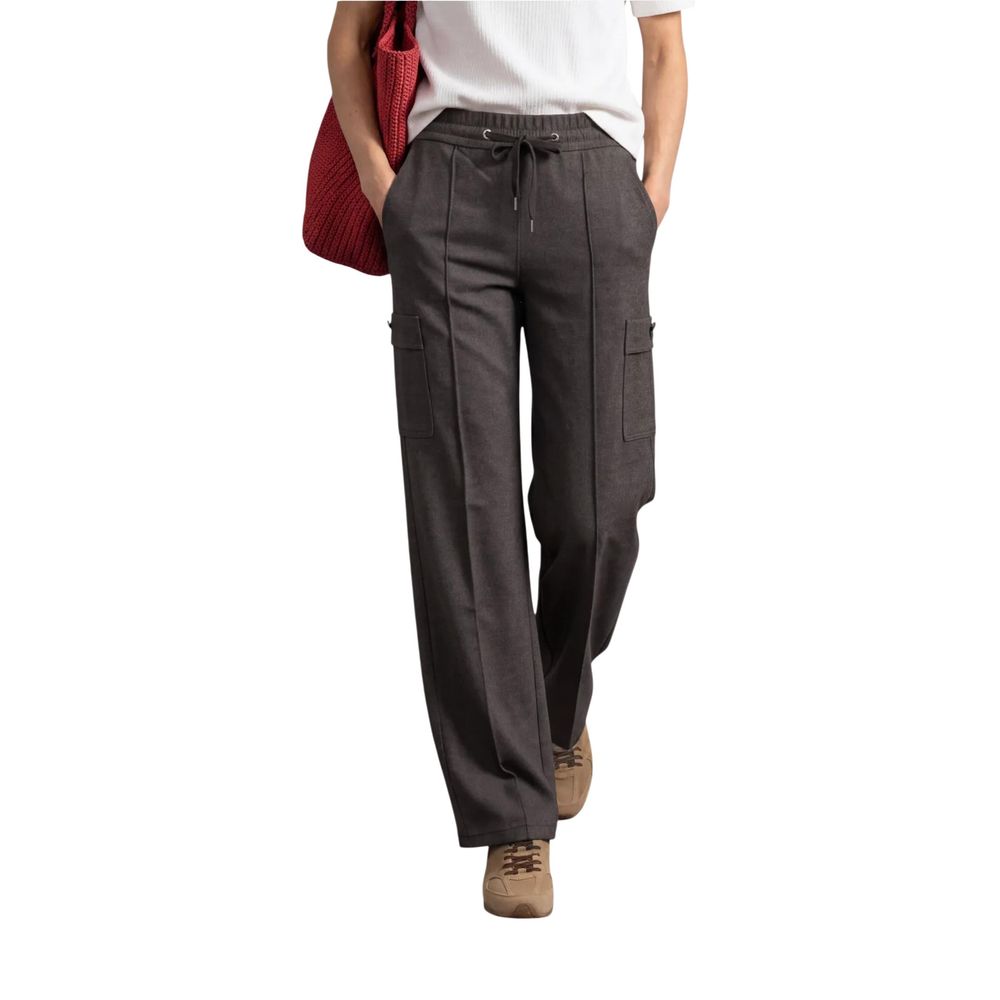 Street One Brown Polyester Cargo Pants