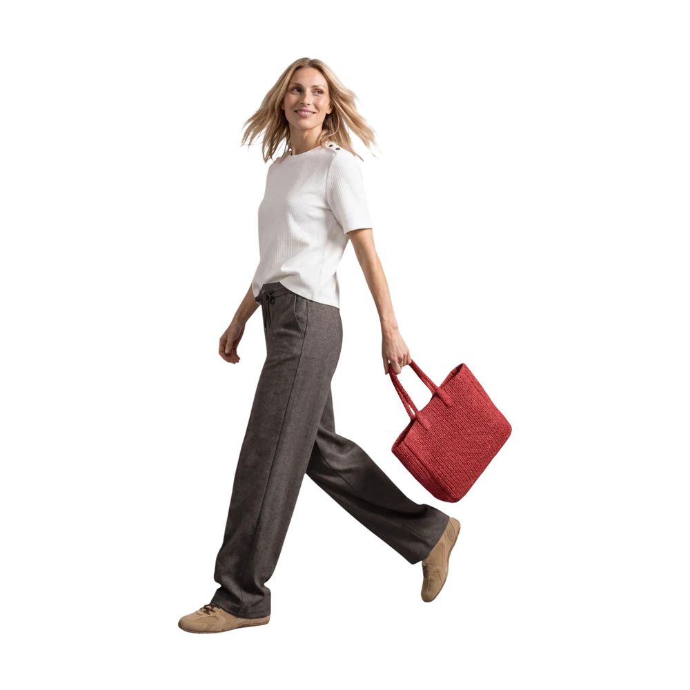 Street One Brown Polyester Cargo Pants