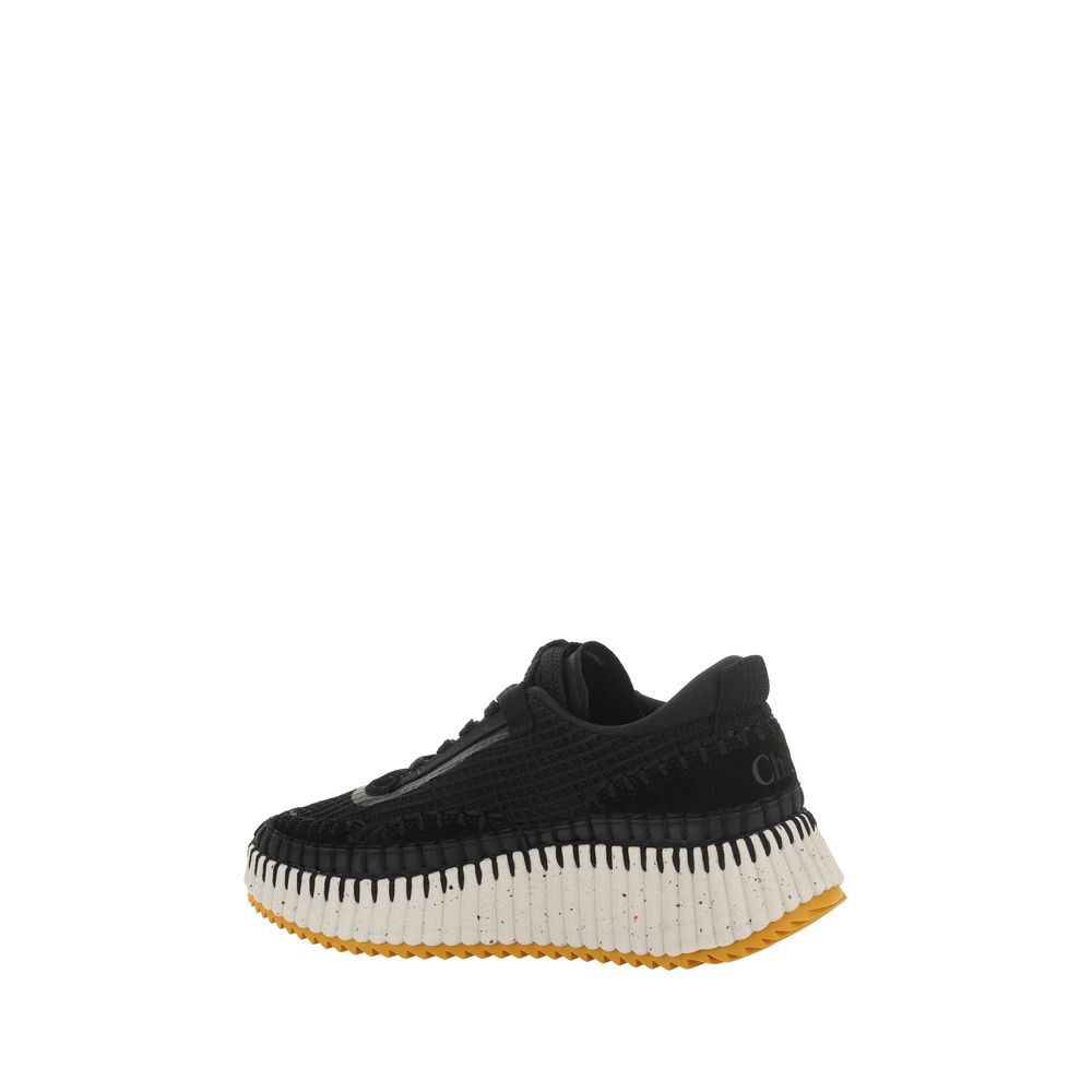 Chloé Black Nylon Athletic Sneakers