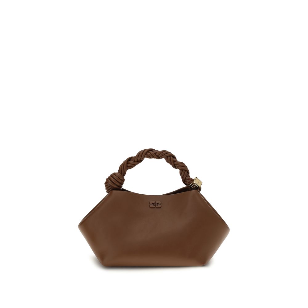 Ganni Brown Recycled Leather Handbag