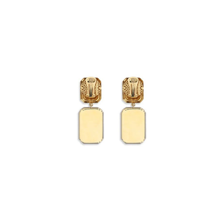 Alessandra Rich Gold Glass Earrings
