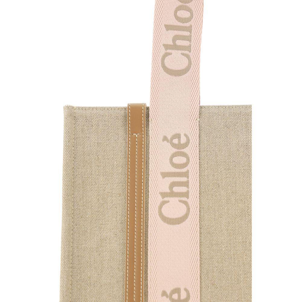 Chloé Brown Linen Shoulder Bag