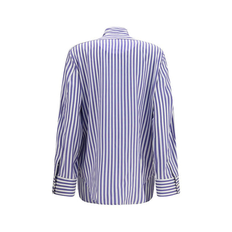 Givenchy Blue Silk Pattern Shirt