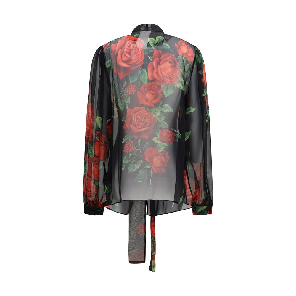 Dolce & Gabbana Black Silk Blouse