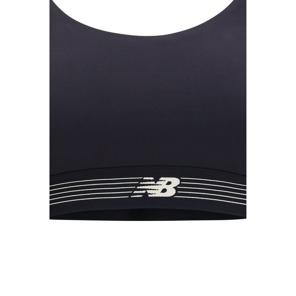 New Balance Black Polyester Sport Bra