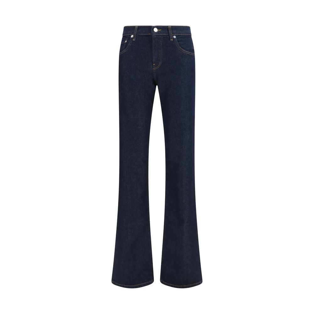 Haikure Blue Cotton Flared Jeans