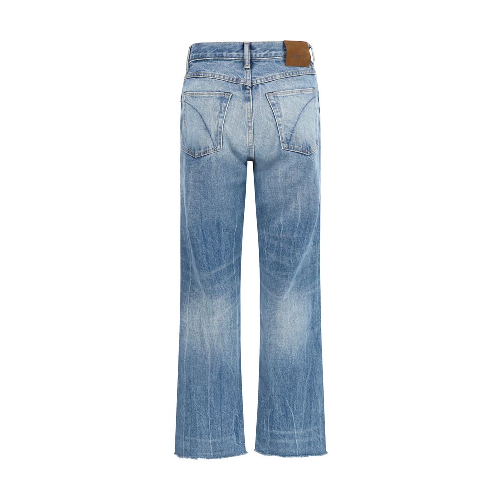 Tom Ford Blue Cotton Bootcut Jeans