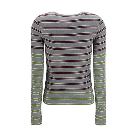 Ganni Gray Cotton Sportswear