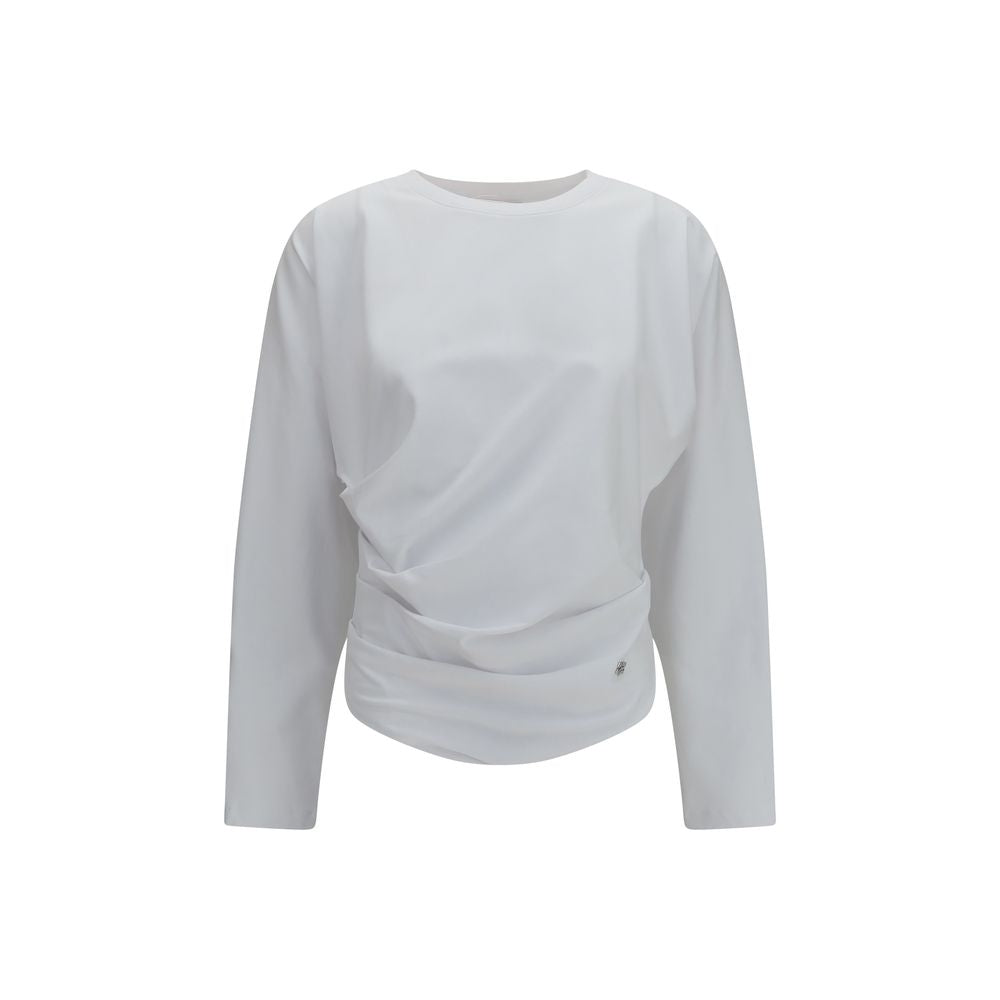Ganni White Cotton Pattern Shirt