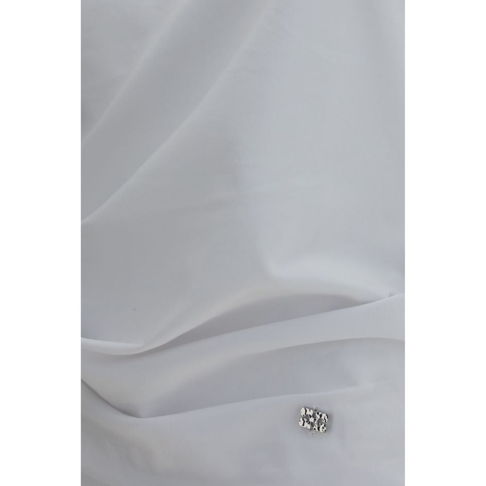 Ganni White Cotton Pattern Shirt