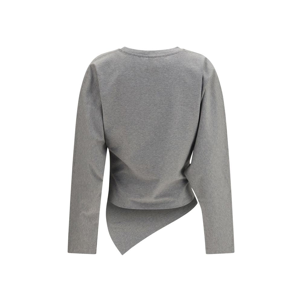 Ganni Gray Cotton Pattern Shirt
