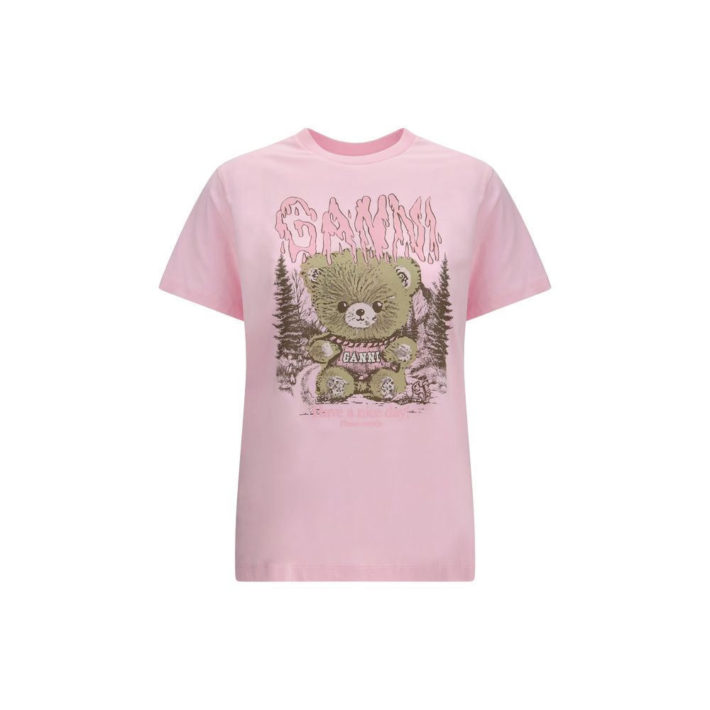 Ganni Multicolor Cotton T-Shirt