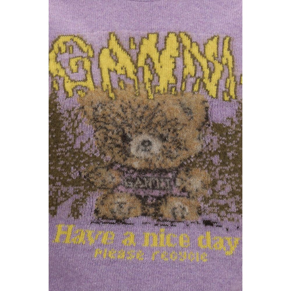 Ganni Gray Alpaca Vicugna Pacos Sleeveles Sweater