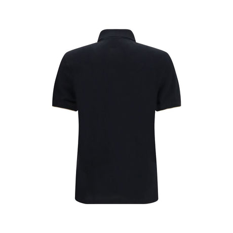 Brunello Cucinelli Black Cotton Polo Shirt