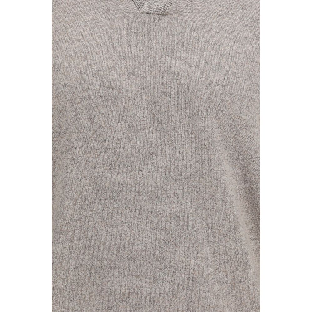 Brunello Cucinelli Gray Cashmere Sweatshirt