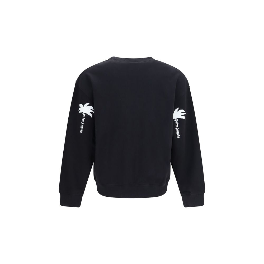 Palm Angels Black Cotton Sweatshirt