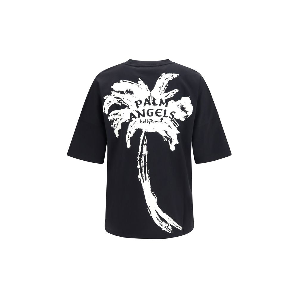 Palm Angels Black Cotton T-Shirt