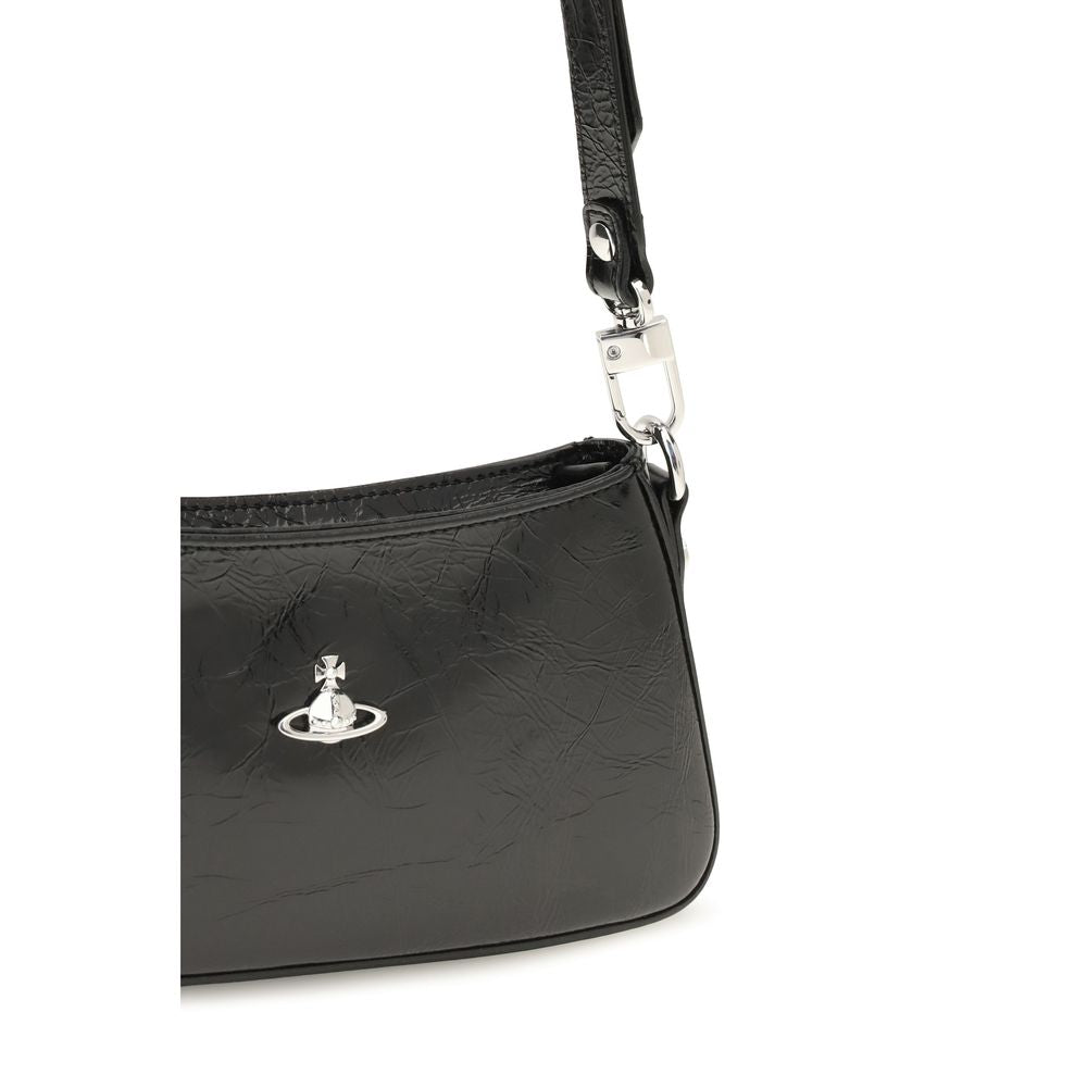 Vivienne Westwood Black Calf Leather Bos Taurus Shoulder Bag