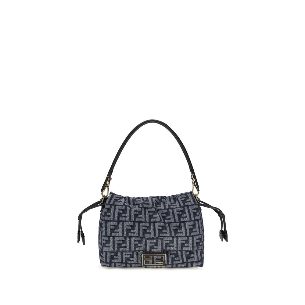Fendi Blue Cotton Shoulder Bag