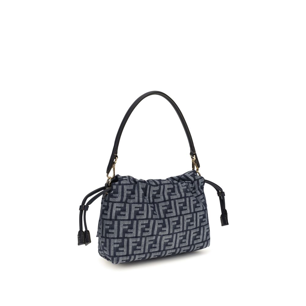 Fendi Blue Cotton Shoulder Bag