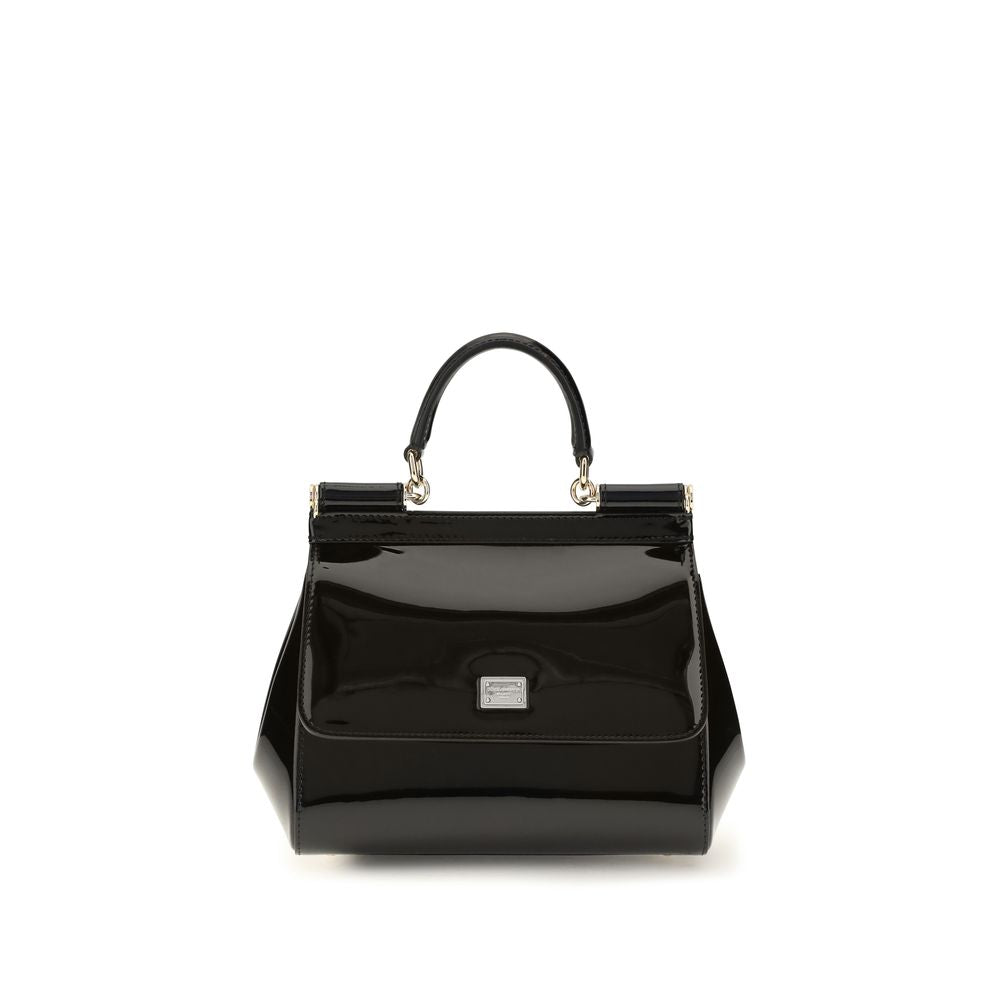 Dolce & Gabbana Black Calf Leather Bos Taurus Shoulder Bag