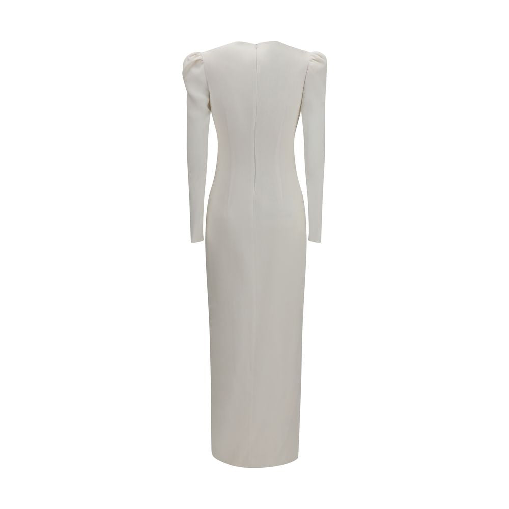 Alessandra Rich White Viscose Cocktail Dress