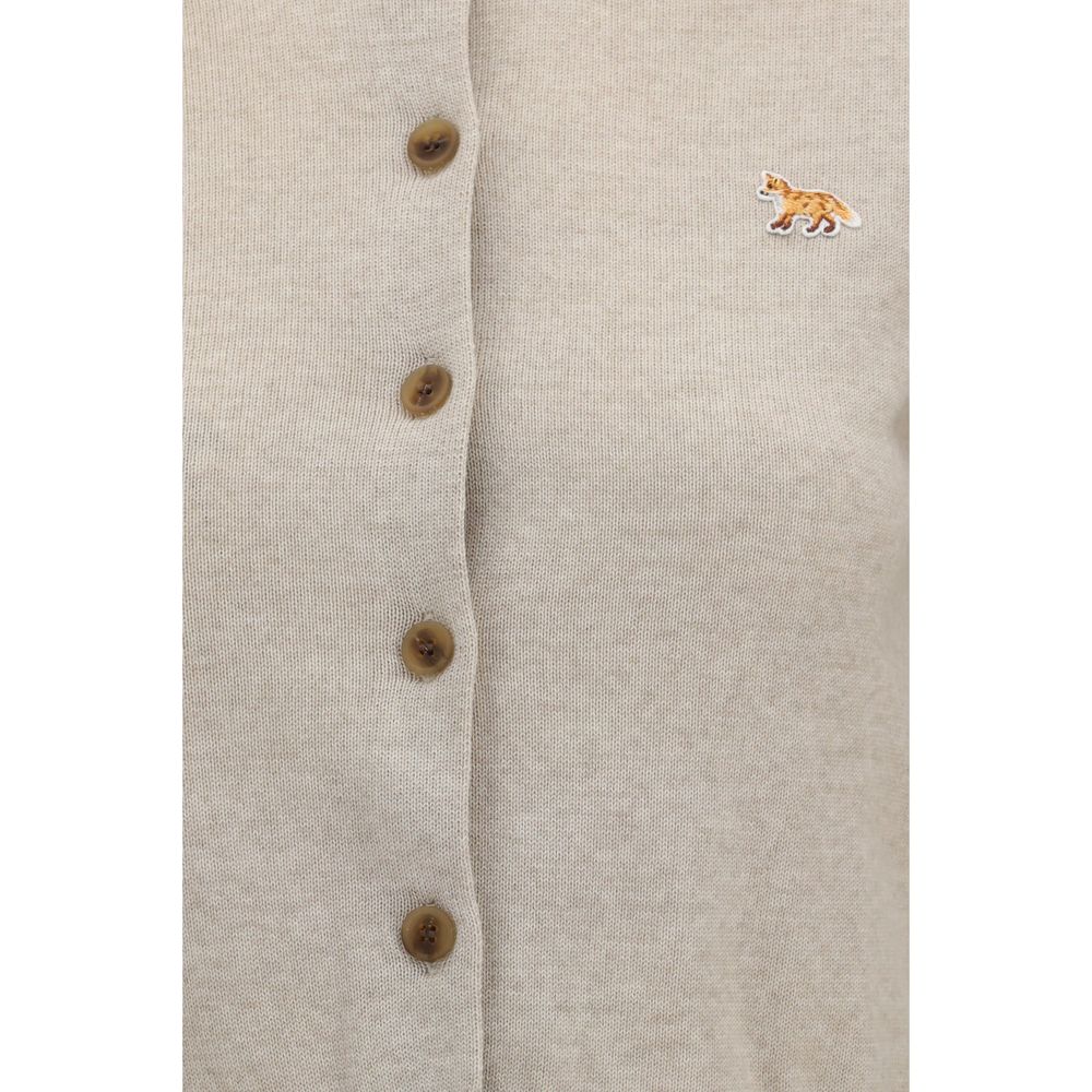 Maison Kitsuné Beige Cotton Cardigan