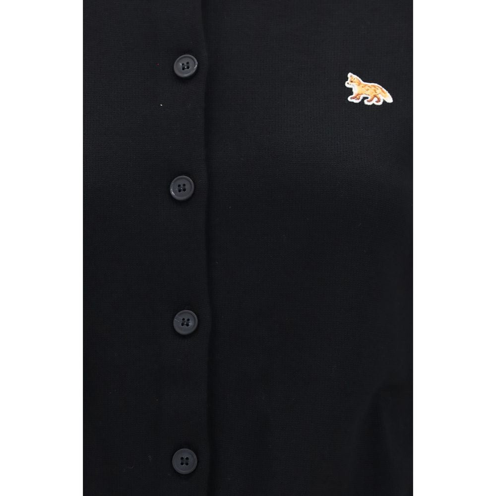 Maison Kitsuné Black Cotton Cardigan