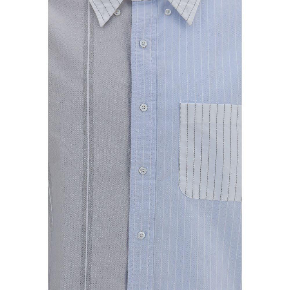 Thom Browne Blue Cotton Pattern Shirt