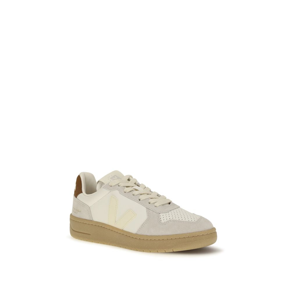 Veja Beige Calf Leather Bos Taurus Low Top Sneakers