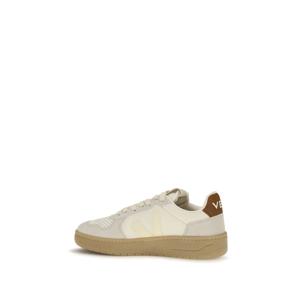 Veja Beige Calf Leather Bos Taurus Low Top Sneakers