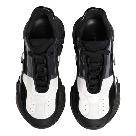 Dolce & Gabbana White Black Logo Airmaster Sneakers Shoes