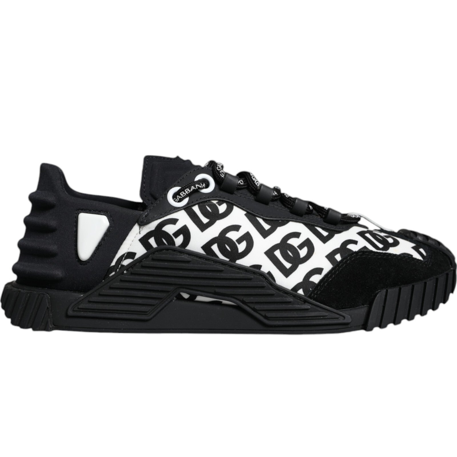 Dolce & Gabbana Black Logo Lace Up Low Top NS1 Sneakers Shoes