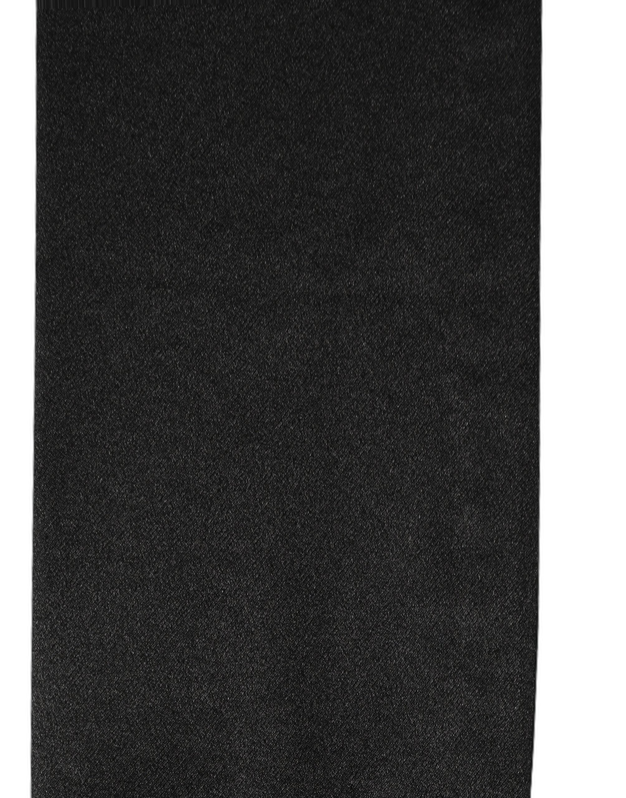 Dolce & Gabbana Men Black Satin Silk Fringed Neck Shawl Scarf
