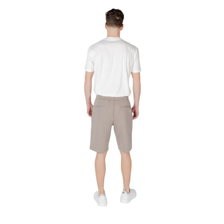 Armani Exchange Brown Cotton Bermuda Shorts