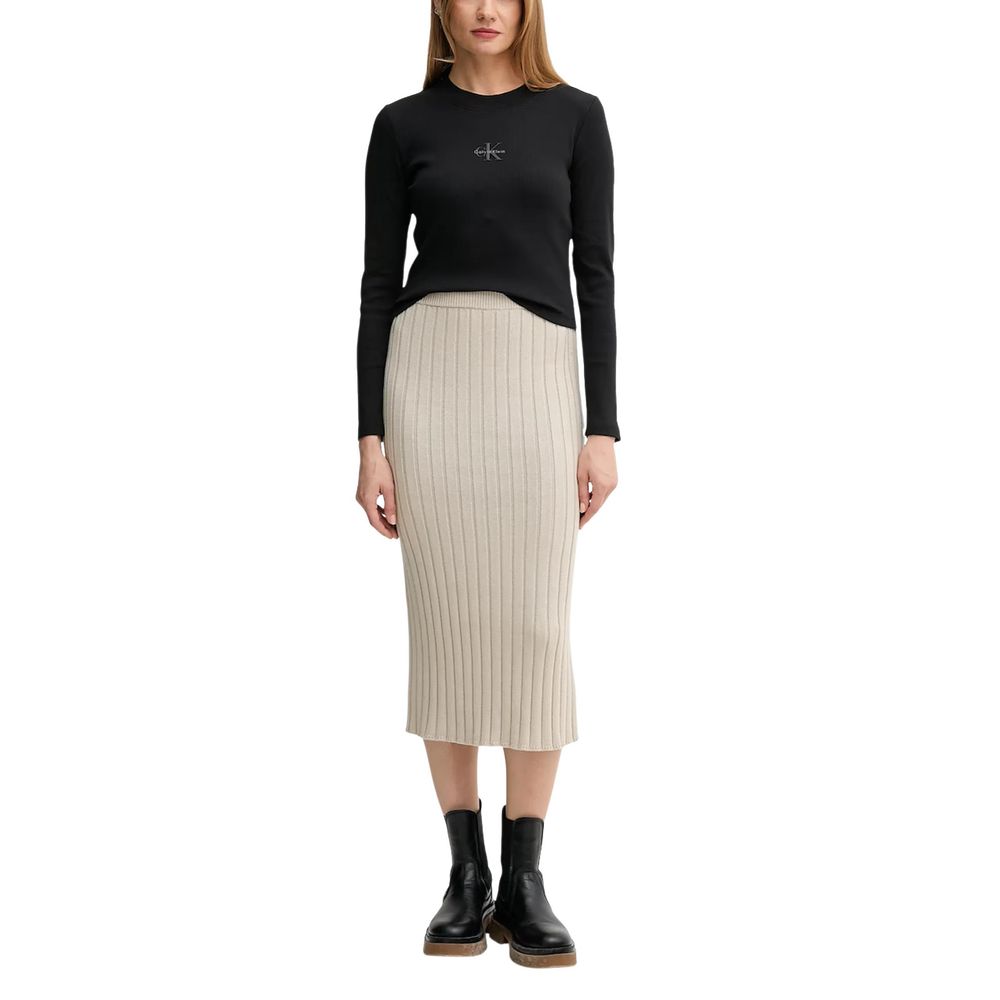 Calvin Klein Jeans Black Cotton Long Sleeve T-Shirt