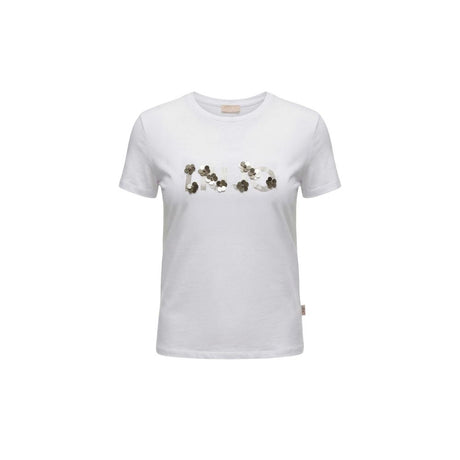 Liu Jo Cream Cotton T-Shirt