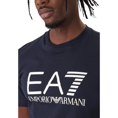 EA7 Emporio Armani Blue Cotton Sportswear