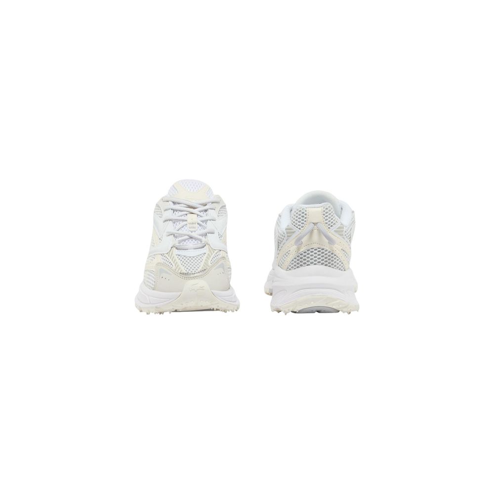 Lacoste White Recycled Polyester Athletic Sneakers