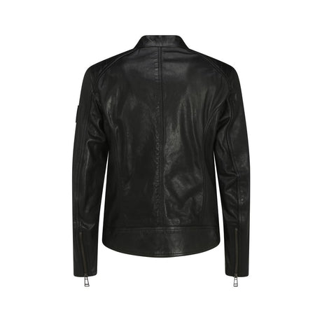 Belstaff Black Lamb Ovis Aries Leather Jacket