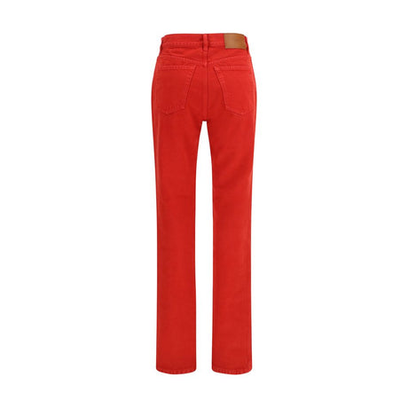 Chloé Red Cotton Casual Pants