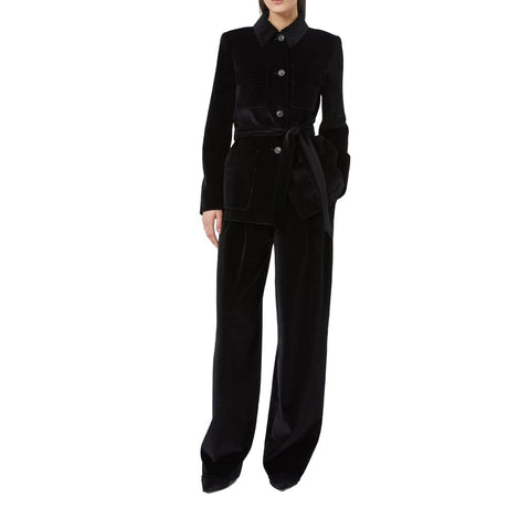 Max Mara Black Cotton Casual Pants