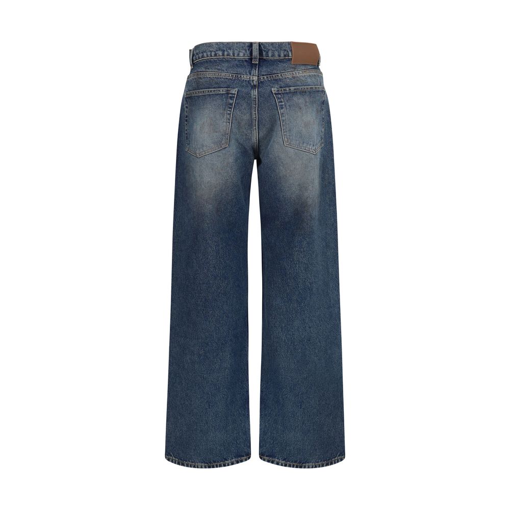 Our Legacy Blue Cotton Relaxed Fit Jeans