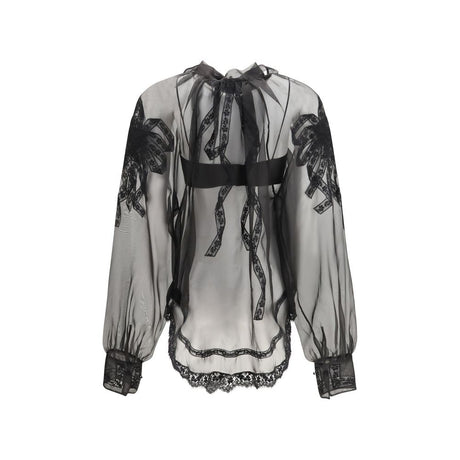 Ermanno Scervino Black Silk Shirt