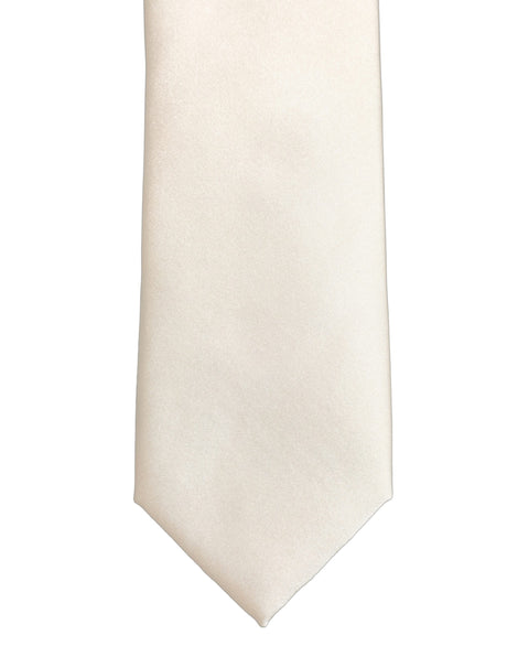 Dolce & Gabbana Cream Satin 100% Silk Adjustable Tied Men Necktie Tie