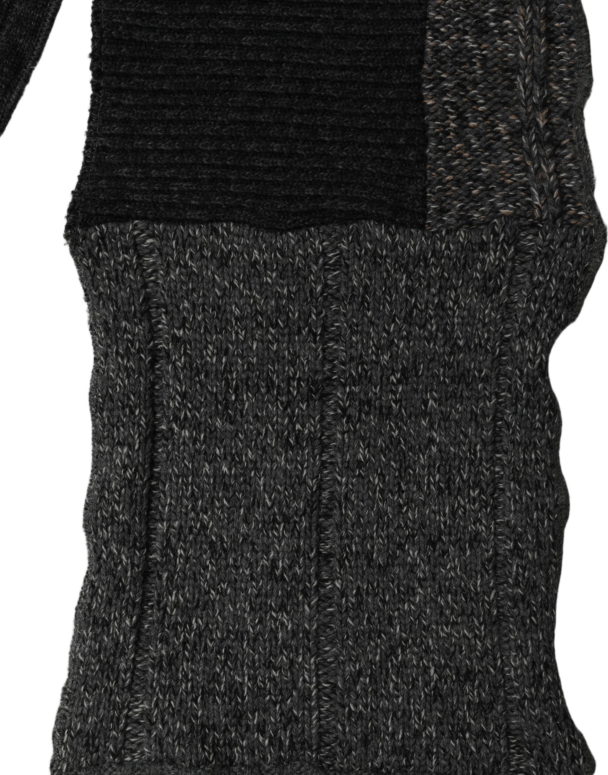 Dolce & Gabbana Multicolor Patchwork Wool Knit Shawl Scarf
