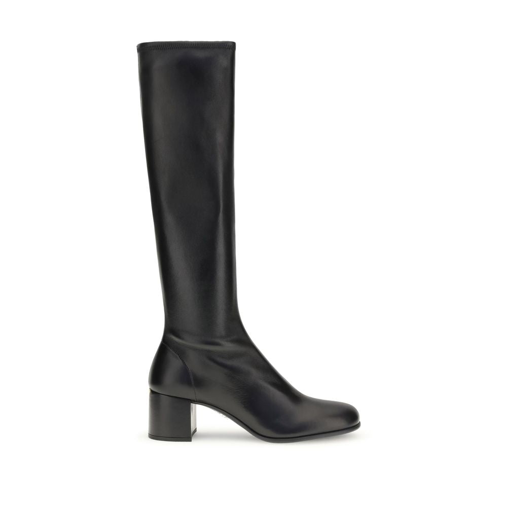 Prada Black Lamb Ovis Aries Ankle Boots