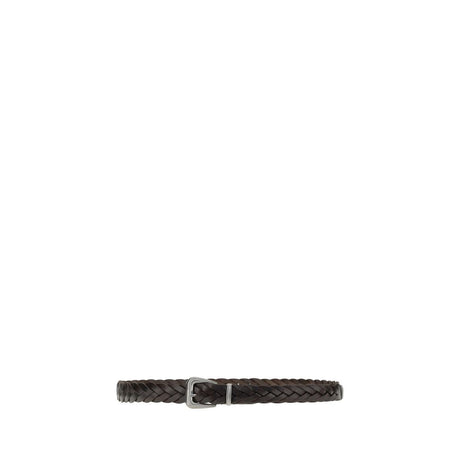 Brunello Cucinelli Brown Calf Leather Bos Taurus Regular Belt