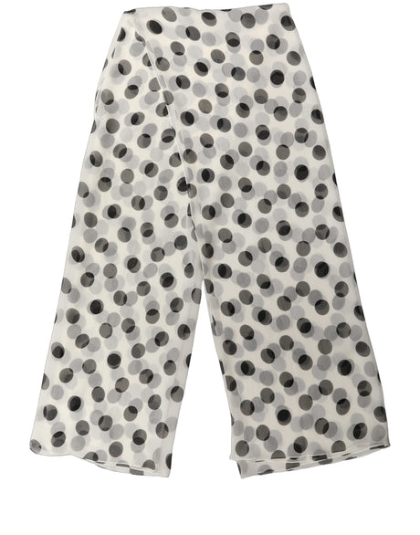 Dolce & Gabbana White Black Polka Dot Shawl Stole Scarf