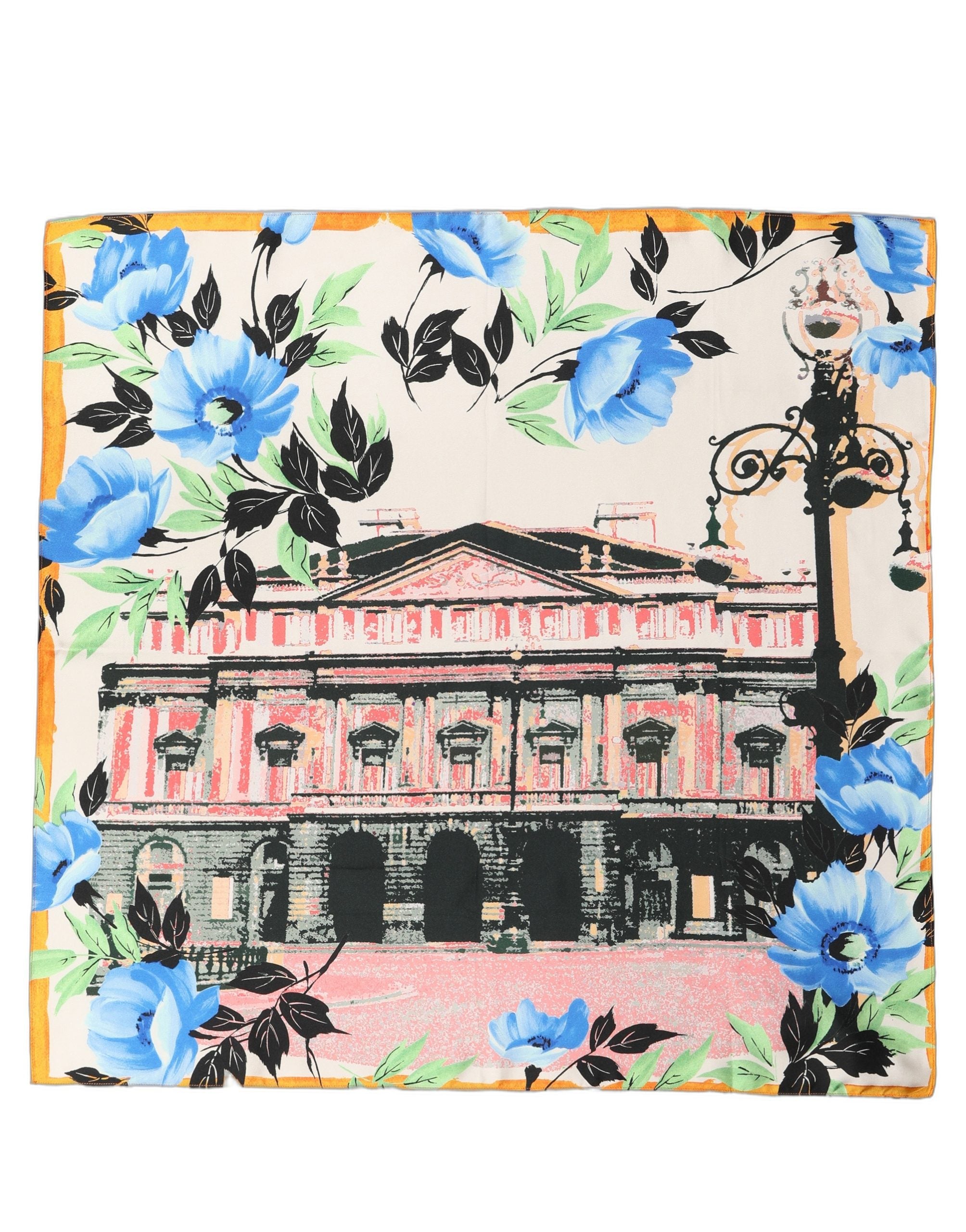 Dolce & Gabbana Multicolor Printed Silk Square Foulard Scarf